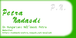 petra nadasdi business card